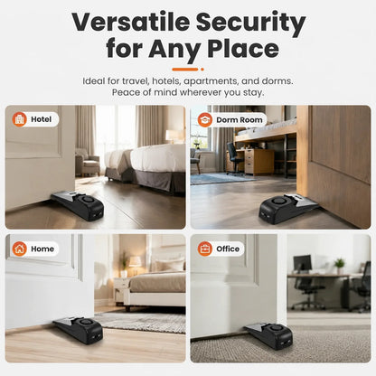 Door Stopper Security Alarm,Upgraded Portable 120 Loud Entrance Alert Door Stop Alarm,Great Gift for Travel Home Apartment House (1 Pack)