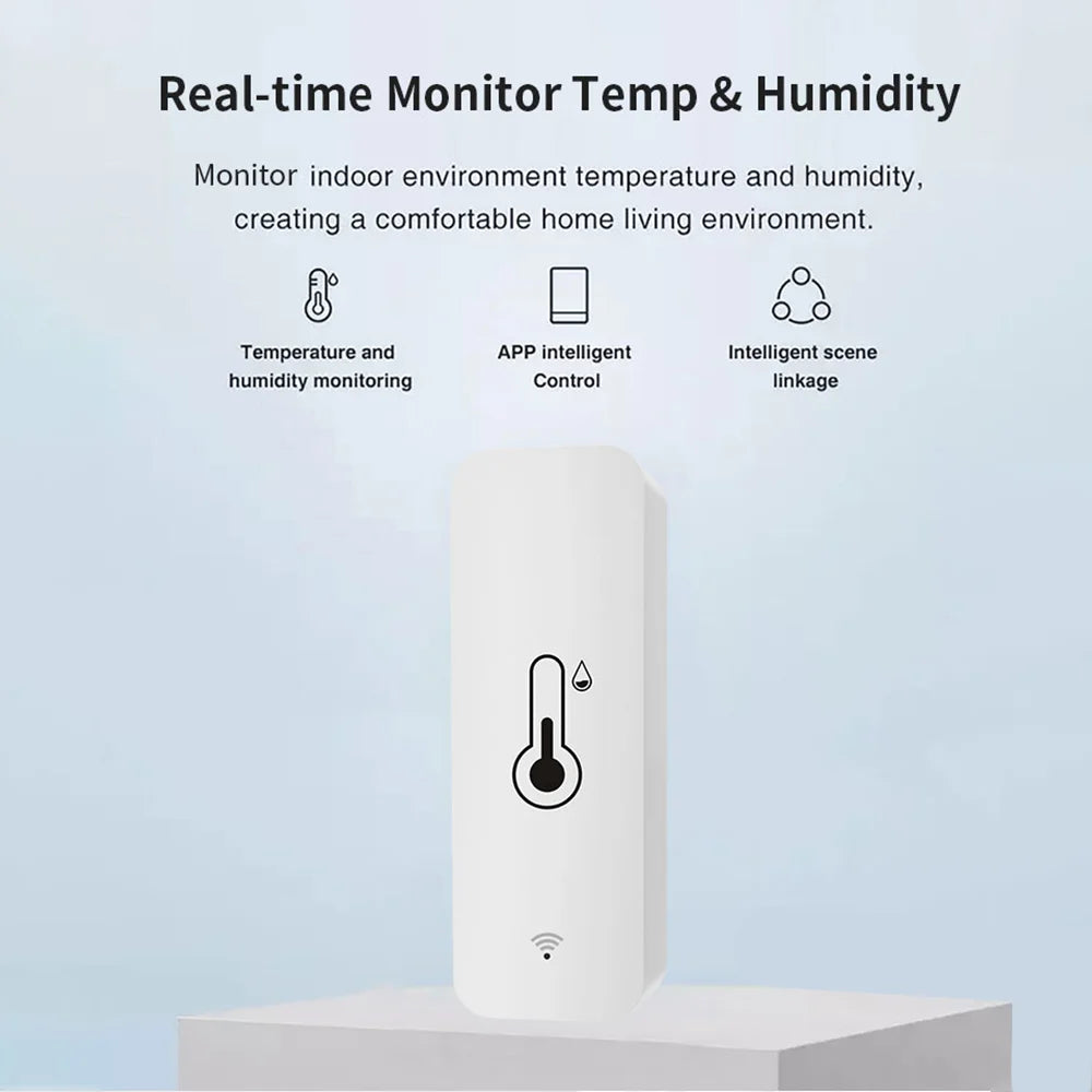 Tuya Smart Temperature and Humidity Sensor Wifi APP Remote Monitor for Smart Home Var Smartlife Workwith Alexa Google Assistant